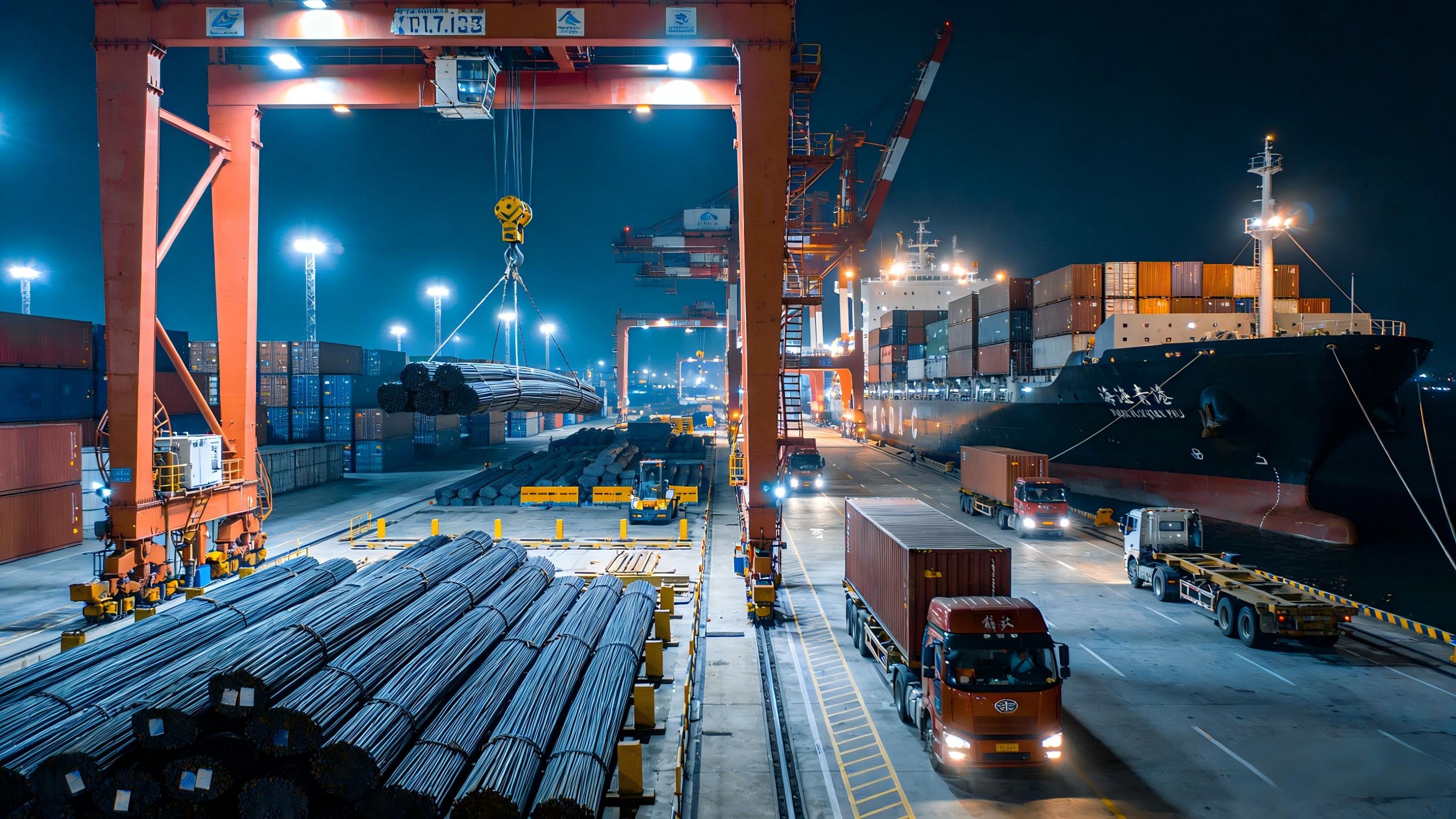 港口钢材物流配送 - 海南钢材运输